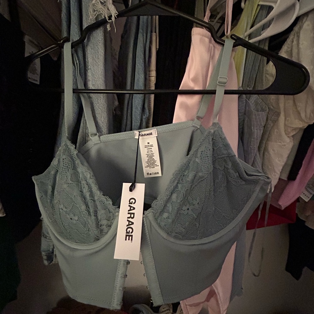 Corset tops. Garage Women's - Light Blue and black.